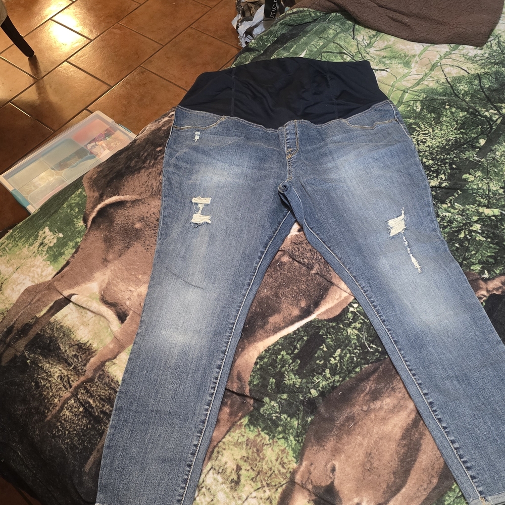 Blue Maternity Jeans